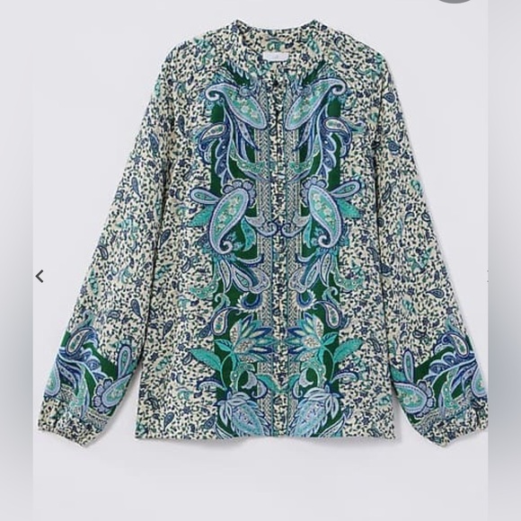 J. Jill Tops - NWT J.Jill Placed-Paisley Top, size LP